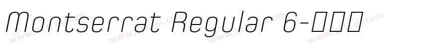 Montserrat Regular 6字体转换